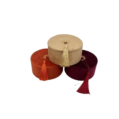 Tassel Velvet Smycken Förvaringslåda